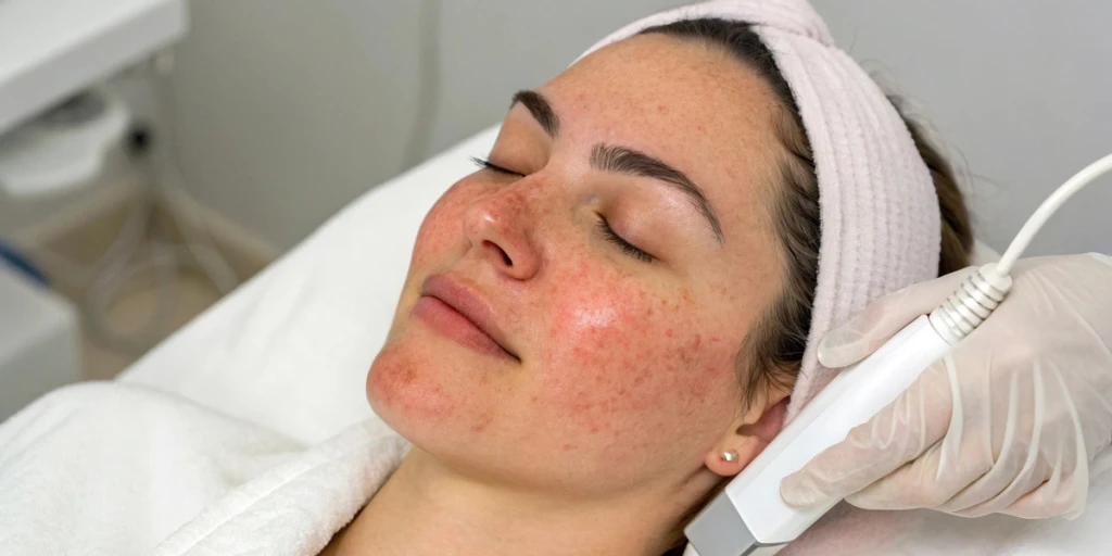 Очищение кожи при куперозе и розацеа