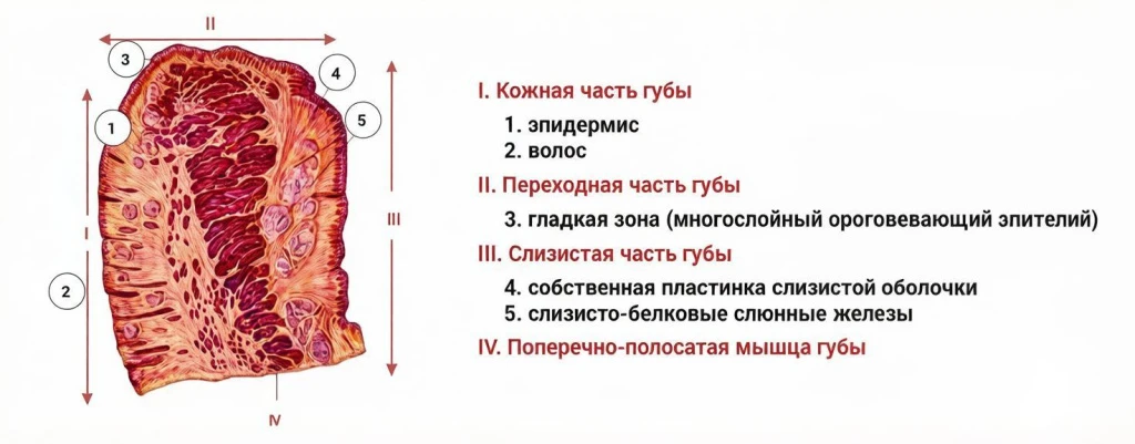 Анатомо-морфологическая характеристика губ