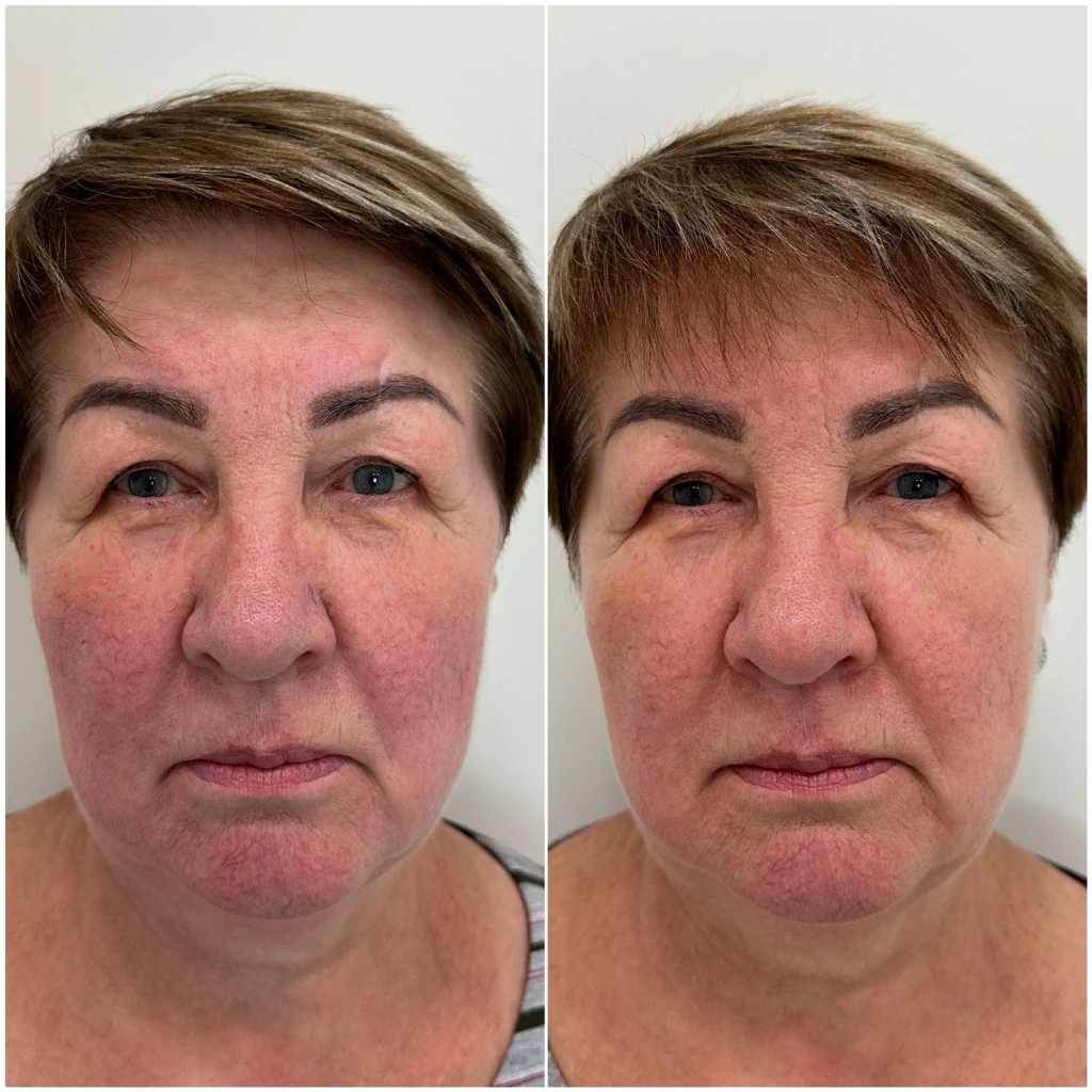 B-Twin System фото до и после, розацеа