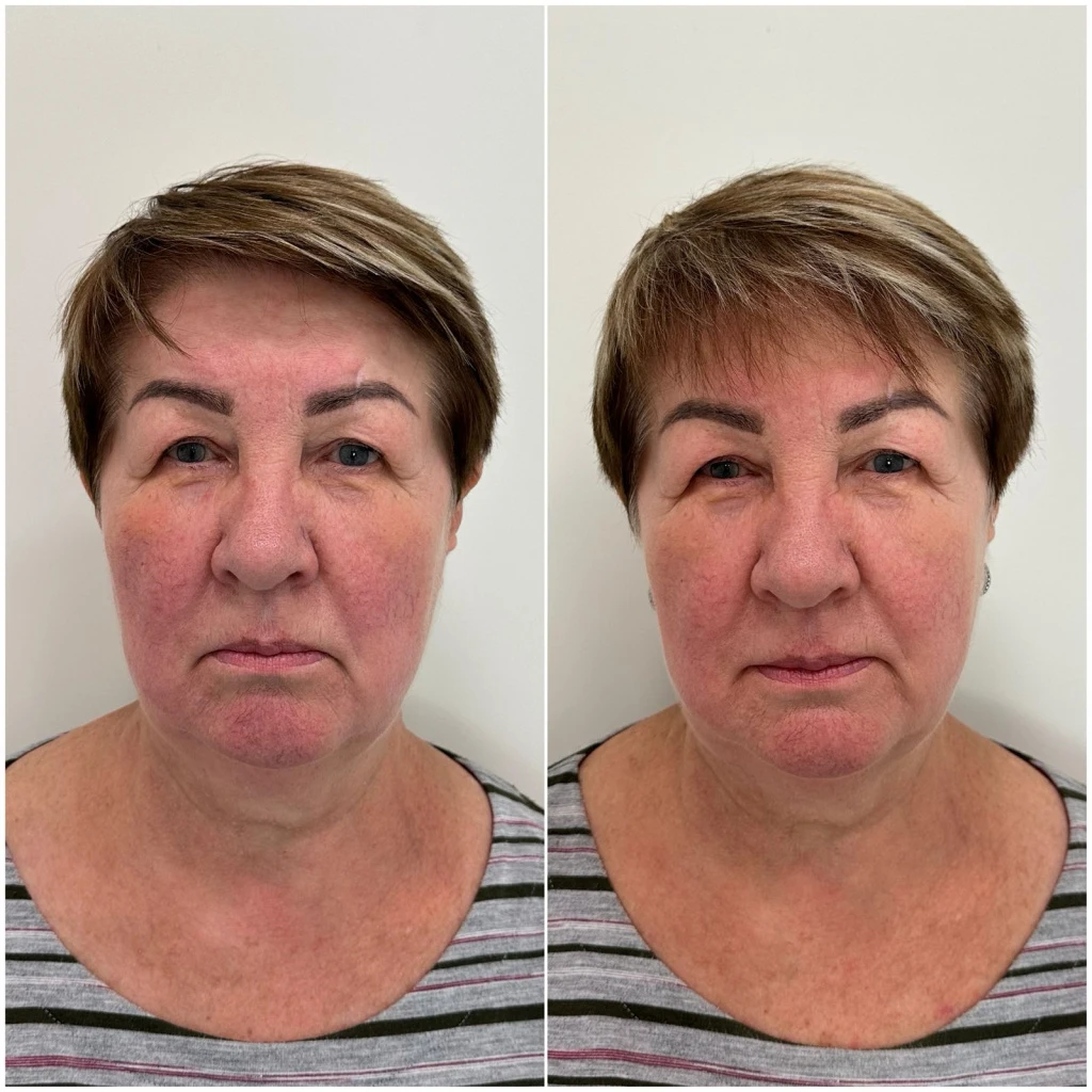 B-Twin System фото до и после, розацеа