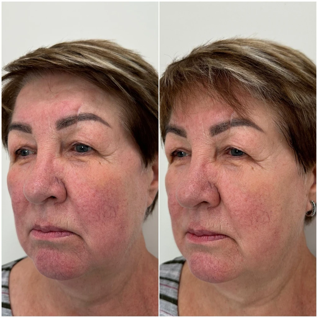 B-Twin System фото до и после, розацеа