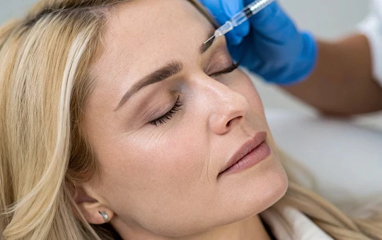 Инъекции ботулотоксина только в межбровную область уменьшают выраженность морщин на лбу