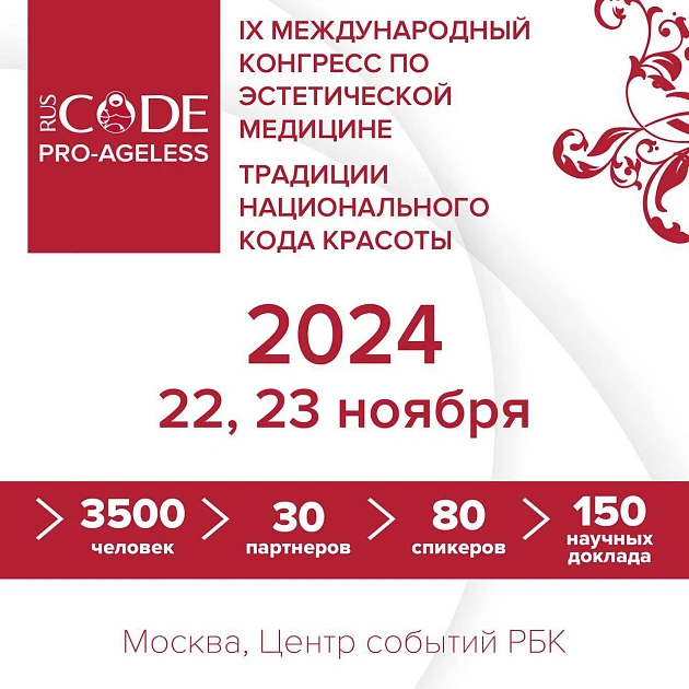 Розыгрыш билетов: IX Международный Конгресс PRO-AGELESS 2024. «Национальный код красоты»