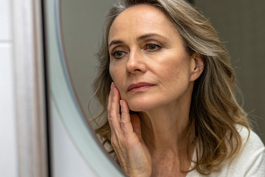 Более 50% женщин узнают о влиянии менопаузы на кожу только после ее наступления